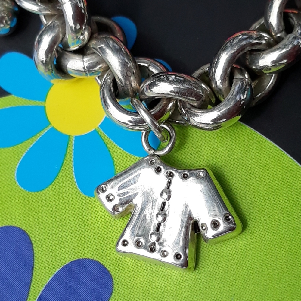 *Best Products Co Inc. Fashionista Silver Link Charm Bracelet Vintage
